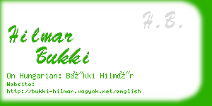 hilmar bukki business card